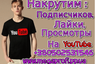 Подписчики, Лайки, Просмотры на YouTube