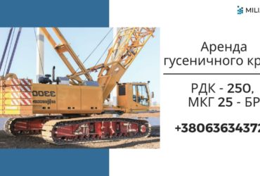 Кран гусеничный РДК 250 аренда / Гусеничный кран аренда