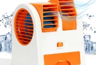Мини Кондиционер Вентилятор Mini Fan Air Conditioning Оранжевый с охлаждением портативный очиститель воздуха для дома от USB