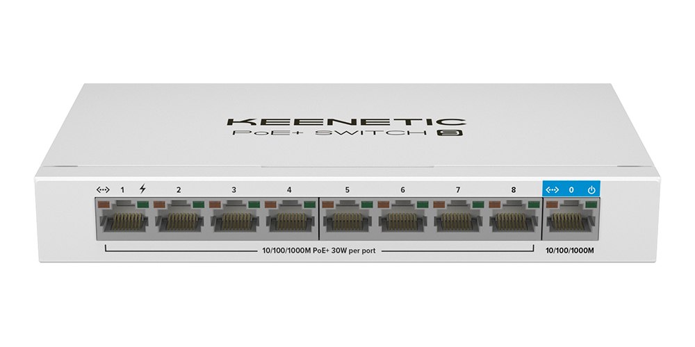 Новый мощный свитч Keenetic PoE+ Switch 9 с оперативной доставкой