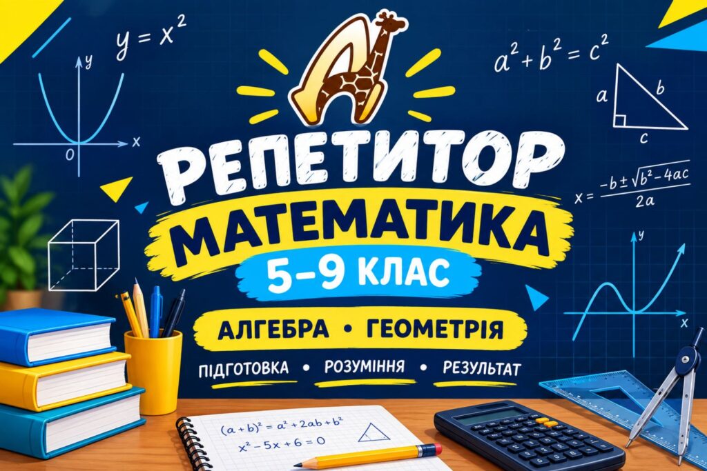 Запрошуємо учнів 5–9 класів на індивідуальні заняття з математики